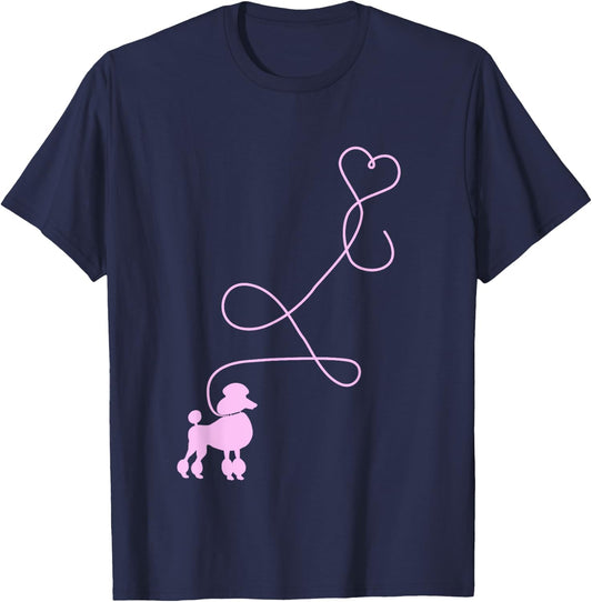1950's Sock Hop Costume - Dog Cute Poodle Heart T-Shirt - T-Shirt | Navy