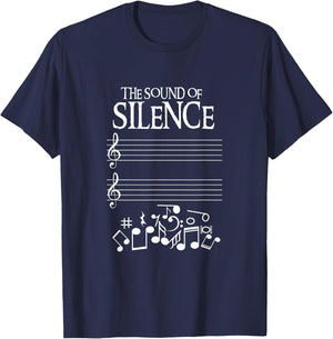 The Sound Of Silence Humorous Music for Musicians T-Shirt - T-Shirt | Navy