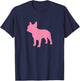 Pink French Bulldog Frenchie Lover Apparel Men Women Kids T-Shirt - T-Shirt | Navy