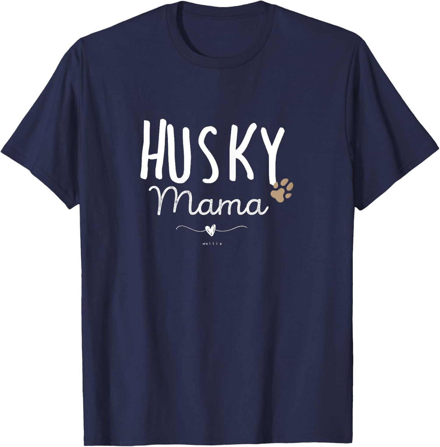 Husky Mama, Husky Mom Gifts Dog Lover Siberian Husky Mom Paw T-Shirt - T-Shirt | Navy