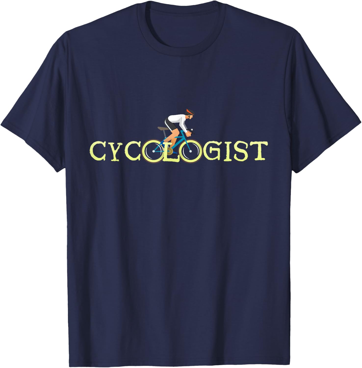 Cycologist Cyclist Road Bike Novelty Bicycle T-Shirt - T-Shirt | Navy