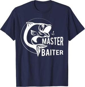 Master Baiter Fishing Hook - Funny Fisherman Gift T-Shirt - T-Shirt | Navy