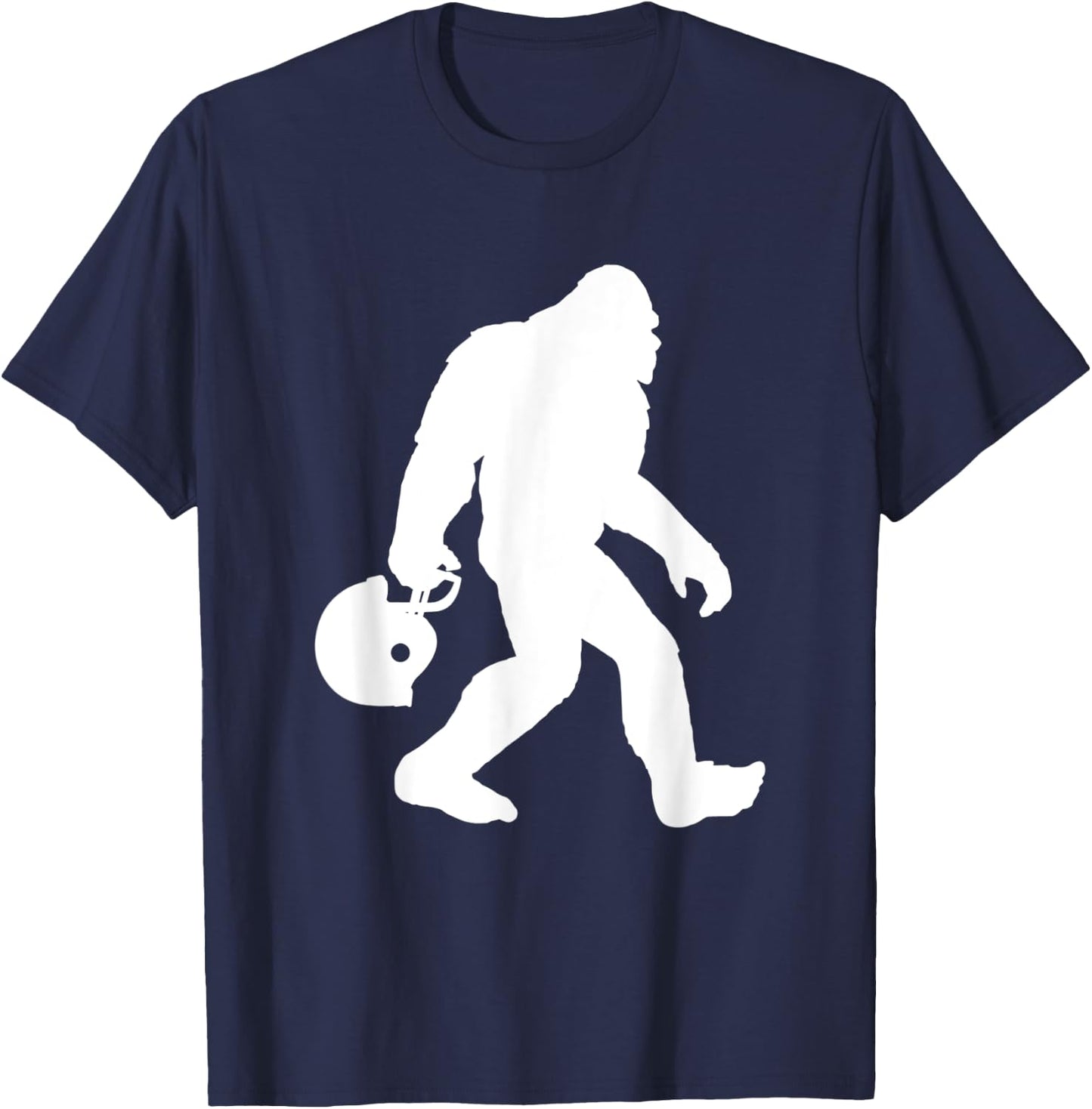 Funny Bigfoot Football Fan Gift Sunday Football Lovers T-Shirt - T-Shirt | Navy