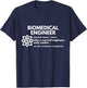 Biomedical Engineer Definition Funny Engineering Gift T-Shirt - T-Shirt | Navy