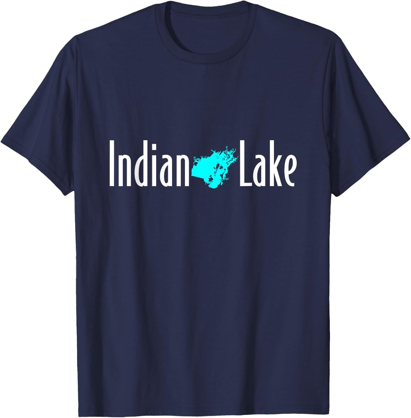 Minimalist Indian Lake - Ohio T-Shirt - T-Shirt | Navy