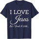 I Love Jesus But I Drink A Little T-Shirt - T-Shirt | Navy