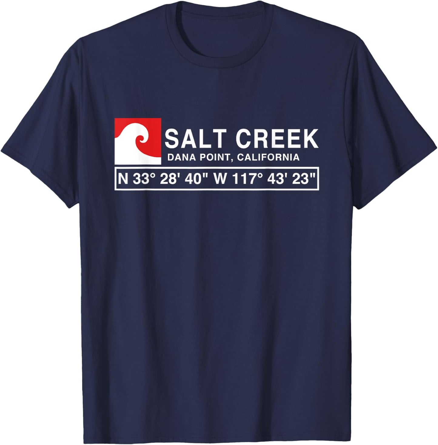 Cool Salt Creek Surf with Gps Coordinates T-Shirt - T-Shirt | Navy