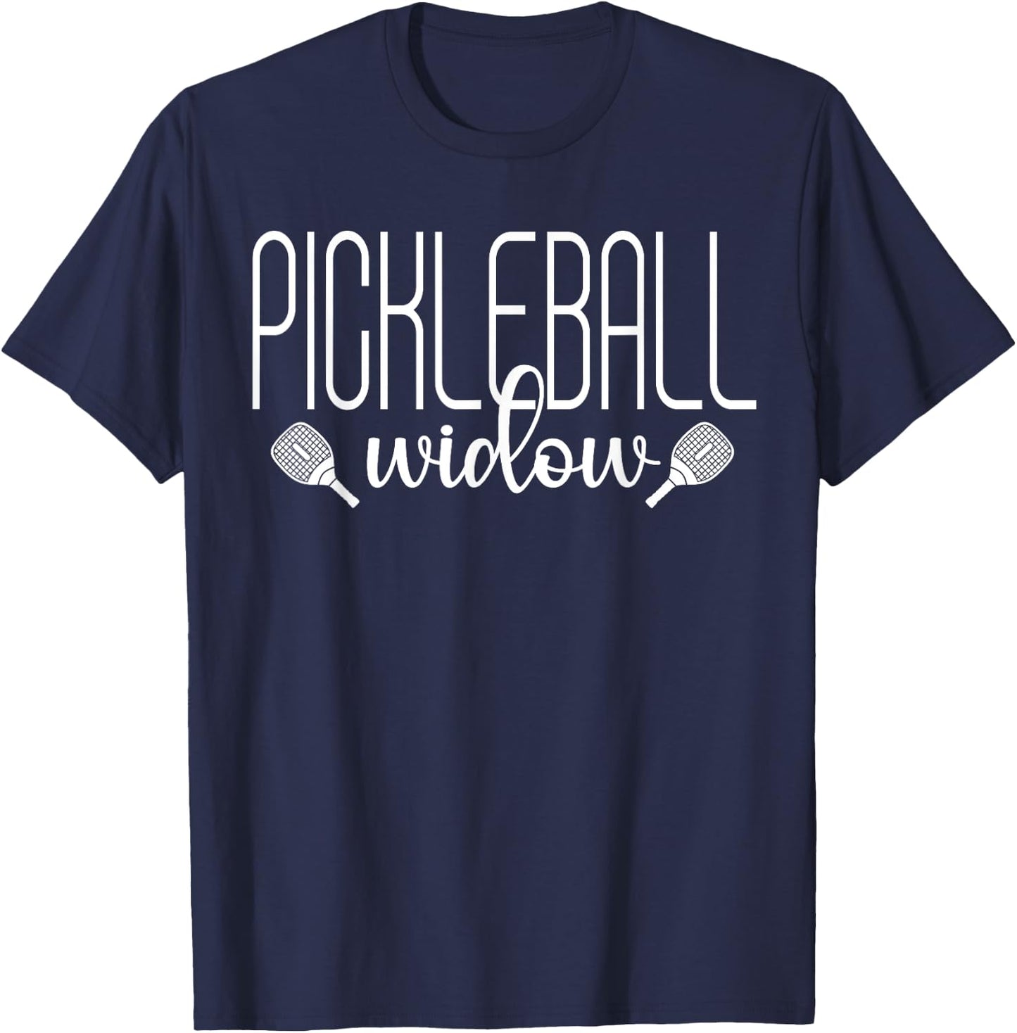 Pickleball Widow Pickleball Wife Of A Pickleball Player T-Shirt - T-Shirt | Navy