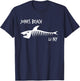 Jones Beach LI NY Shark Skeleton White Print Women Kids T-Shirt - T-Shirt | Navy