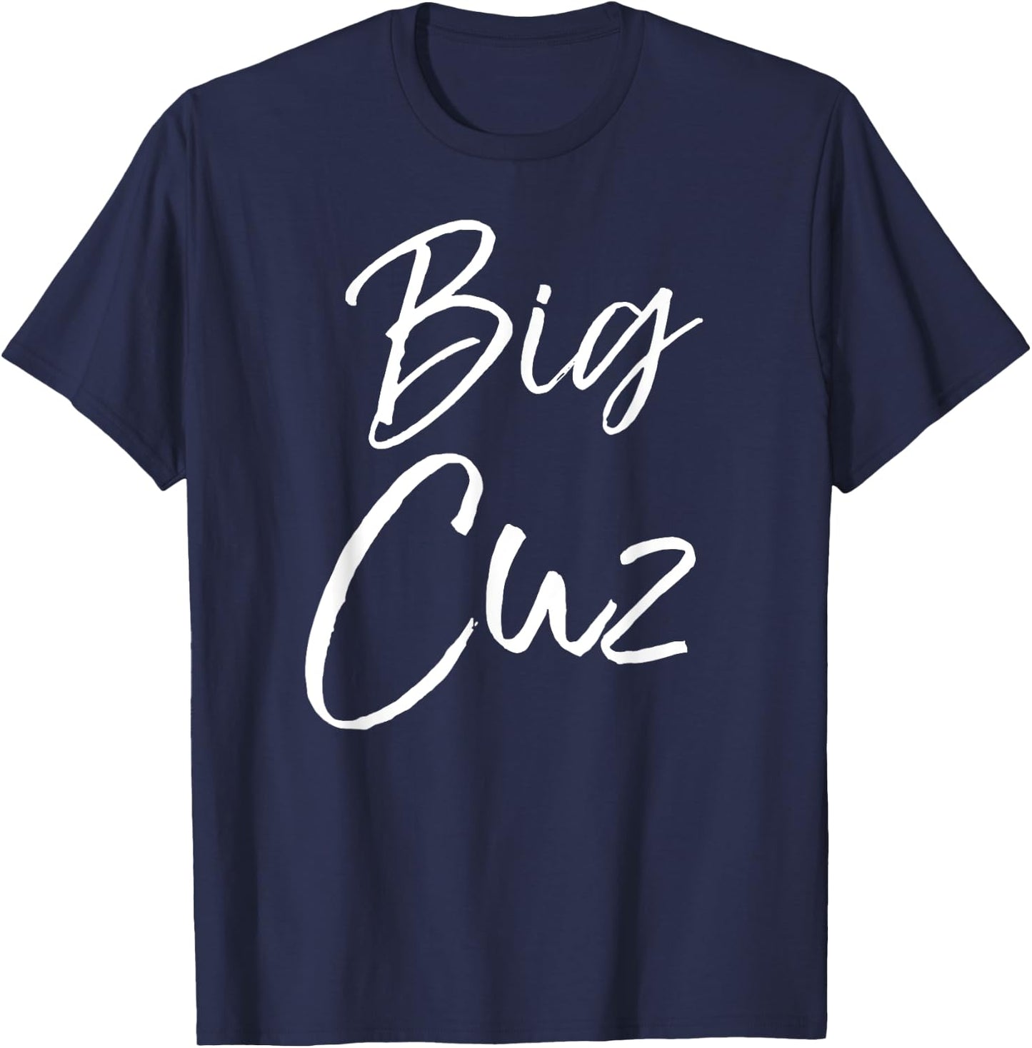 Big Cuz Shirt Fun Cute Bigger Cousin Shirt for Kids Youth T-Shirt - T-Shirt | Navy