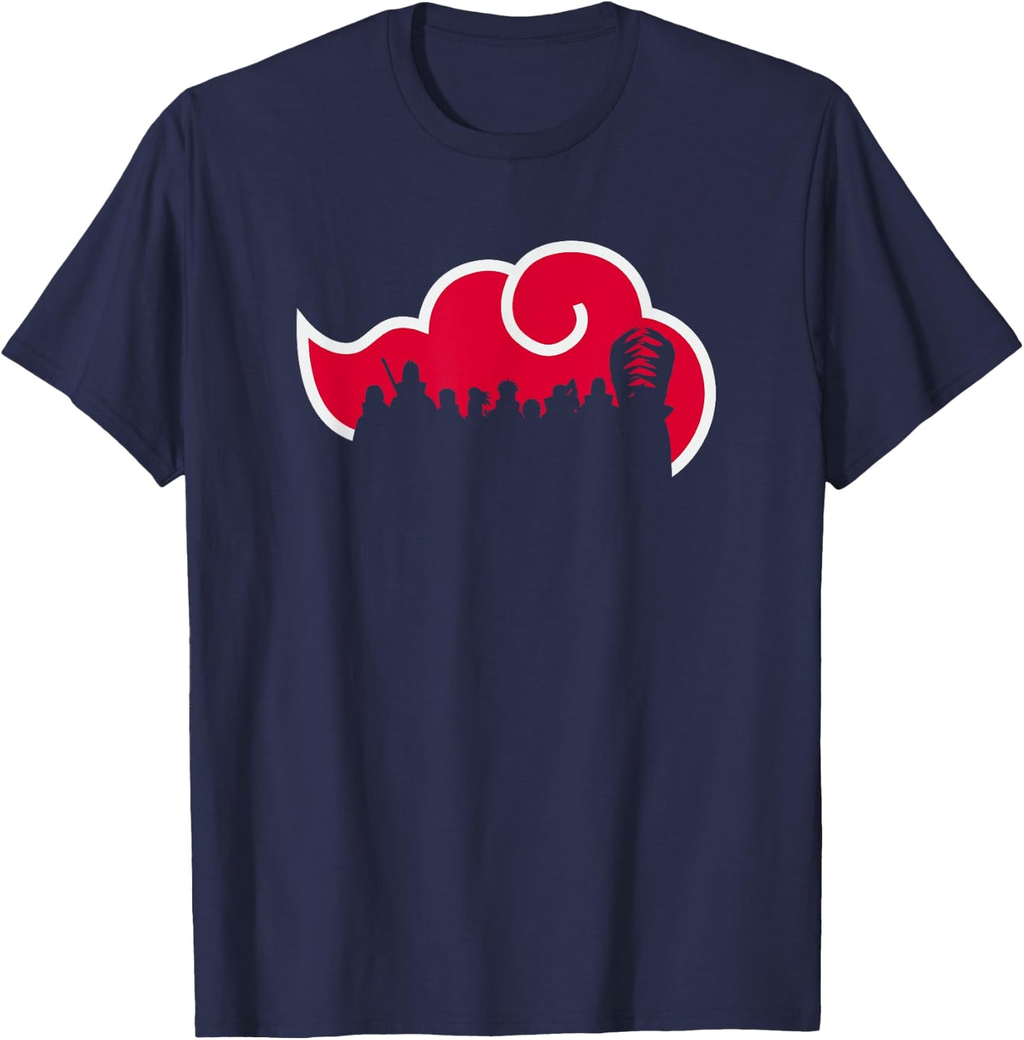 Naruto Shippuden Akatsuki Silhouette Anime T-Shirt - T-Shirt | Navy