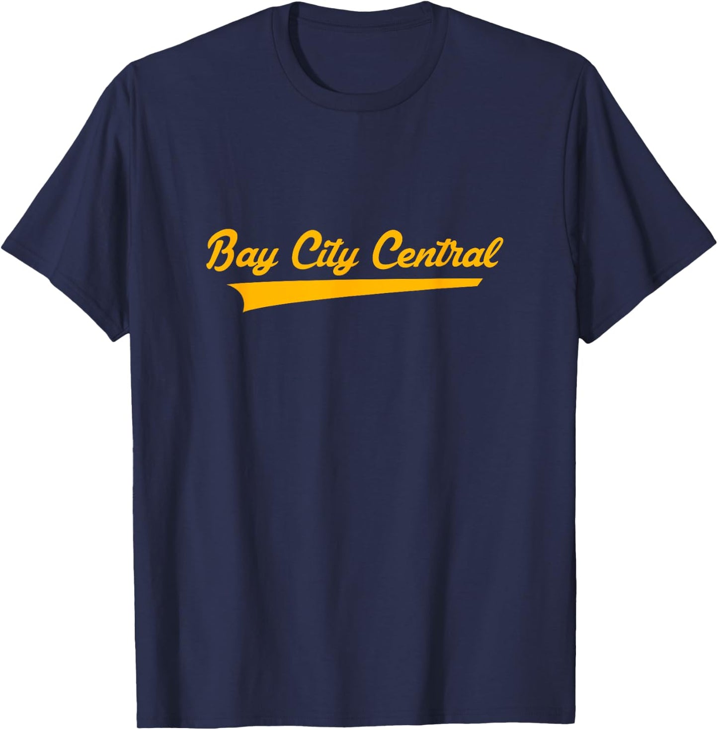 Bay City Central High School Vintage Swoosh T-Shirt - T-Shirt | Navy