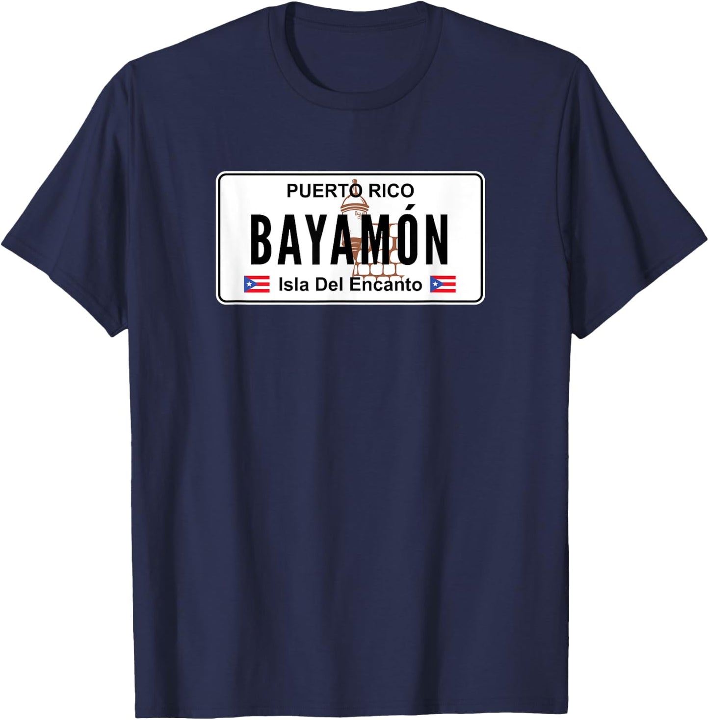Bayamon - Puerto Rico Pr License Plate T-Shirt - T-Shirt | Navy