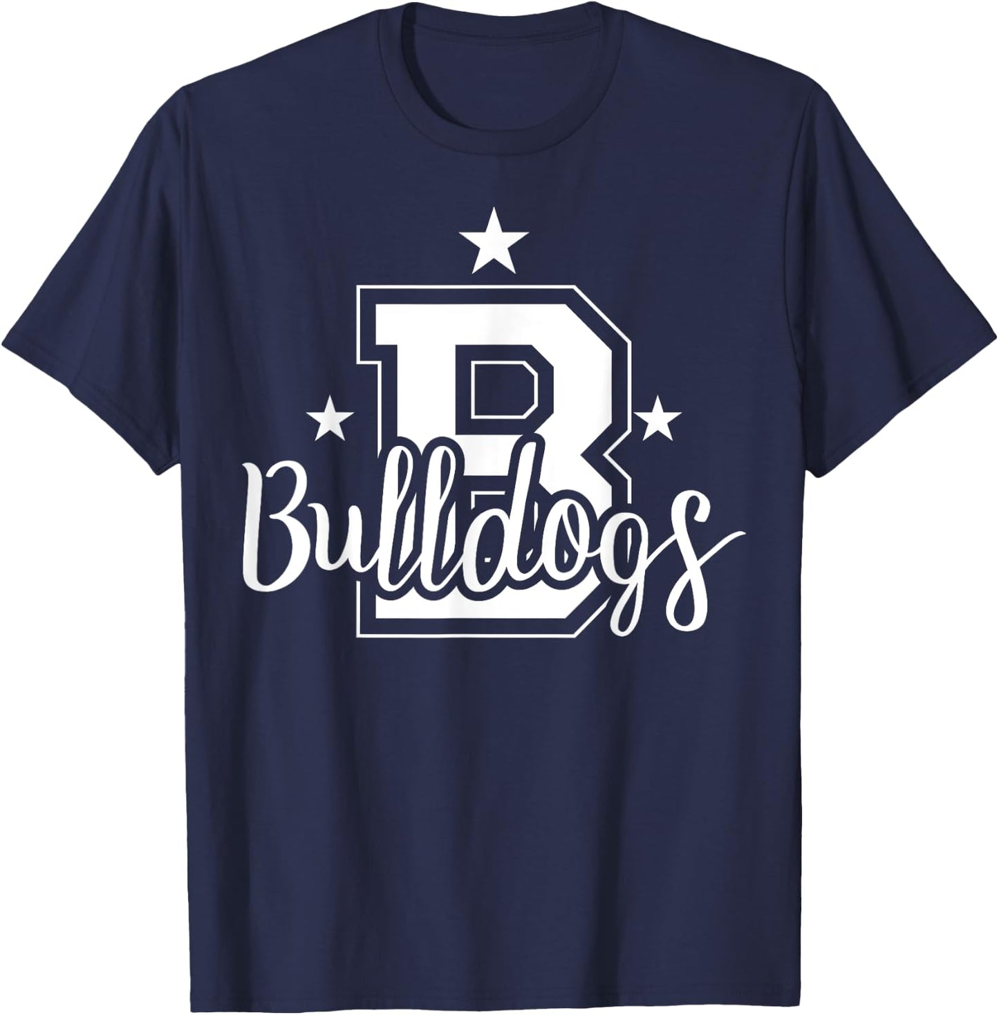 Schools Sports Mascot Bulldogs Team Fanatic Gift T-Shirt - T-Shirt | Navy