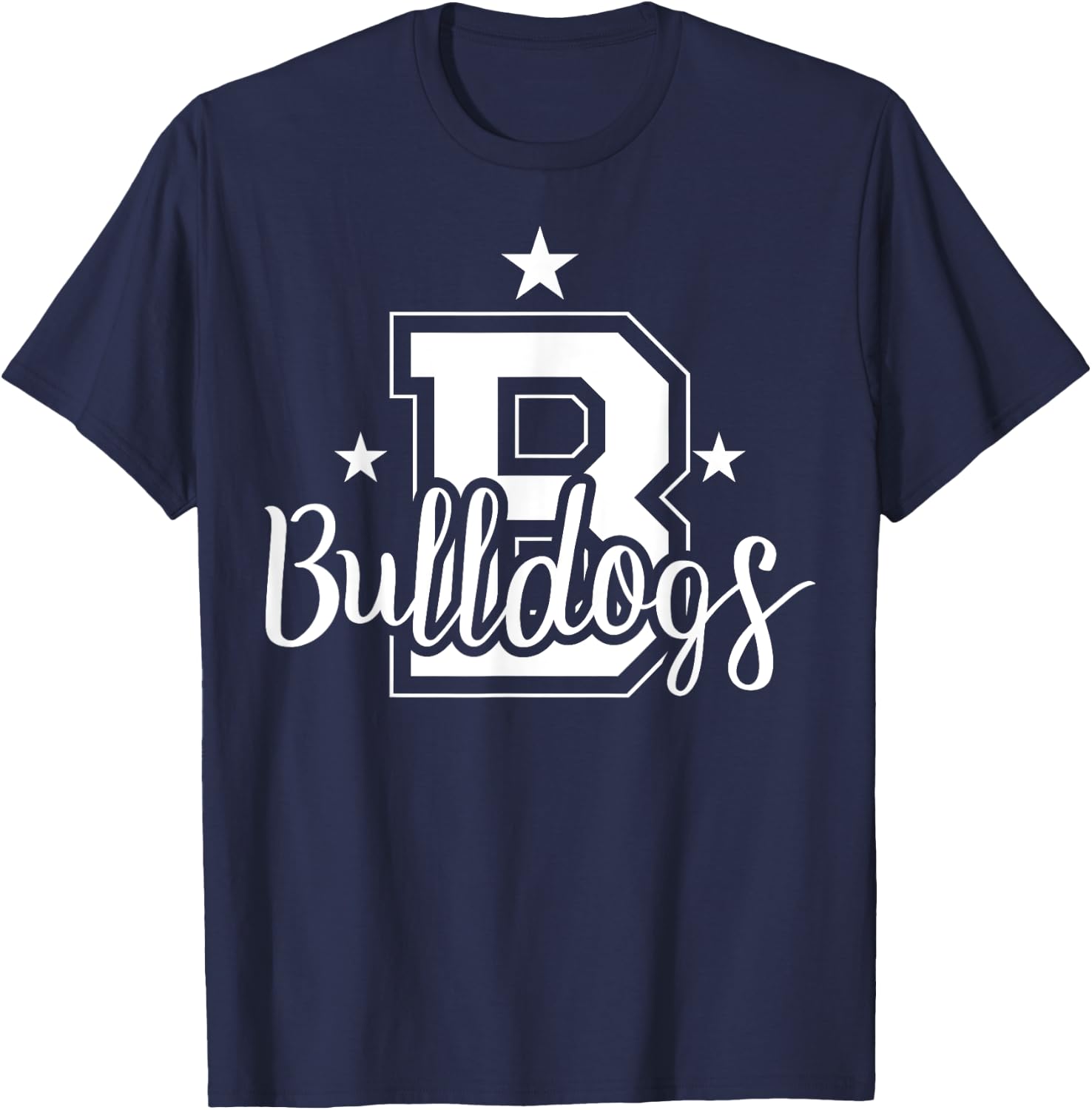 Schools Sports Mascot Bulldogs Team Fanatic Gift T-Shirt - T-Shirt | Navy