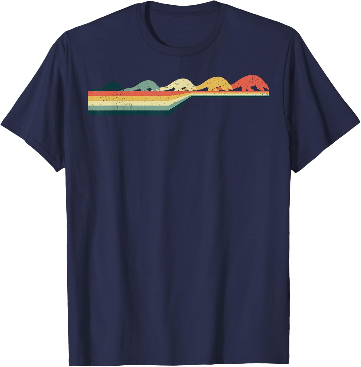 PANGOLIN , Vintage Retro Style T-Shirt - T-Shirt | Navy