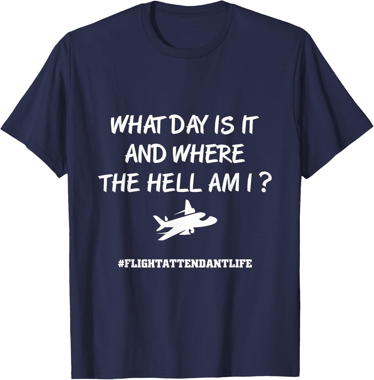 Funny Flight Attendant Job T-Shirt - T-Shirt | Navy