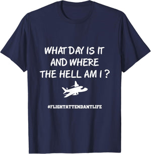 Funny Flight Attendant Job T-Shirt - T-Shirt | Navy