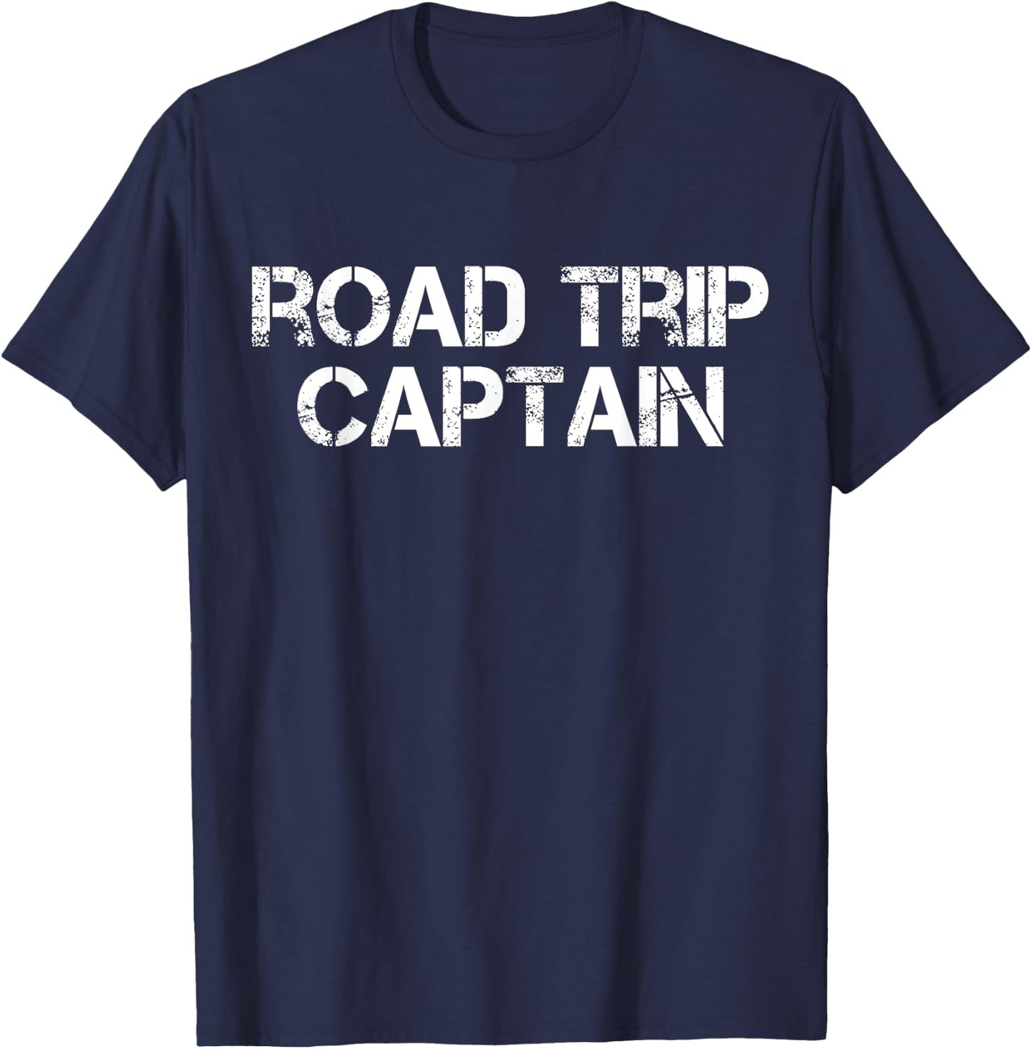Road Trip Captain Outdoor RV Camping Group T-Shirt - T-Shirt | Navy