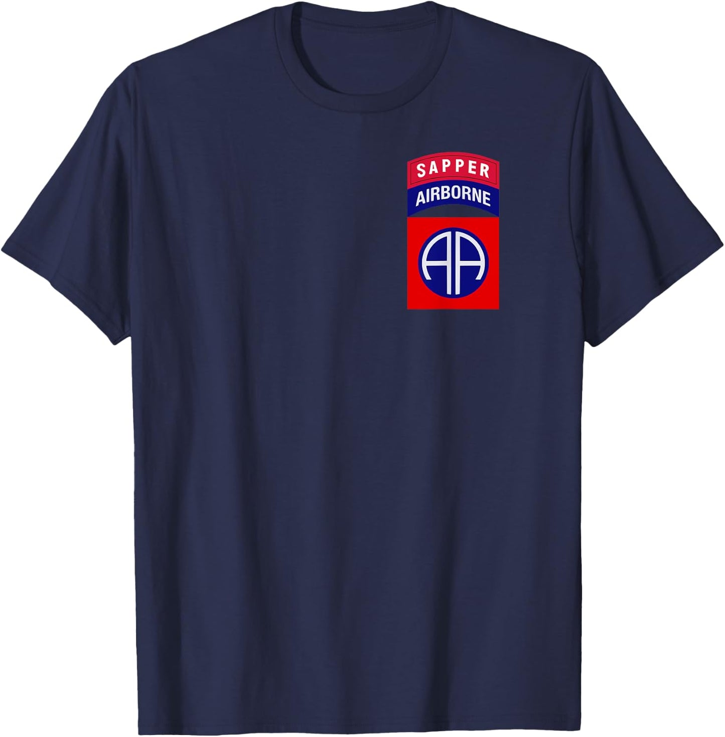 82nd Airborne Shirt - 82nd Airborne Sapper "Classic" T-Shirt - T-Shirt | Navy