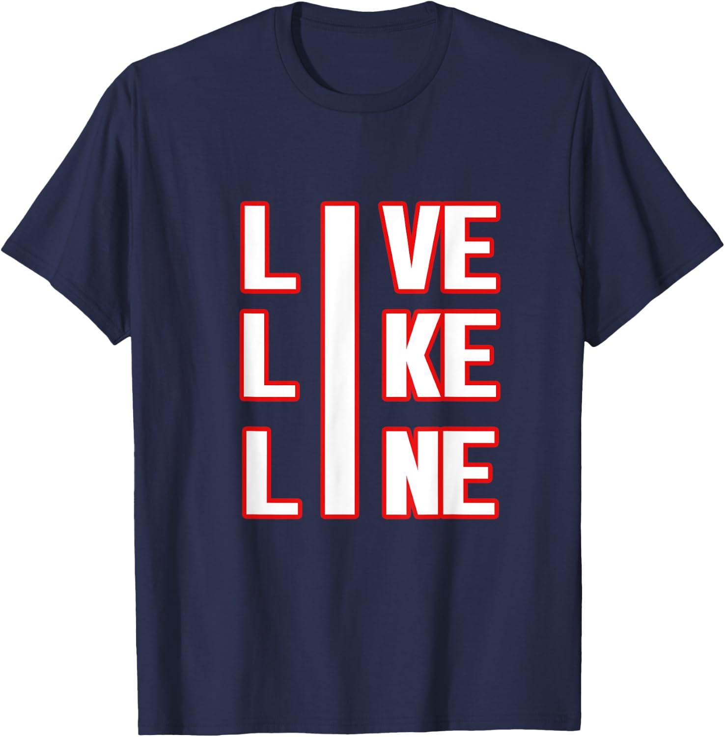 Live Like Line Volleyball shirt 2 T-Shirt - T-Shirt | Navy