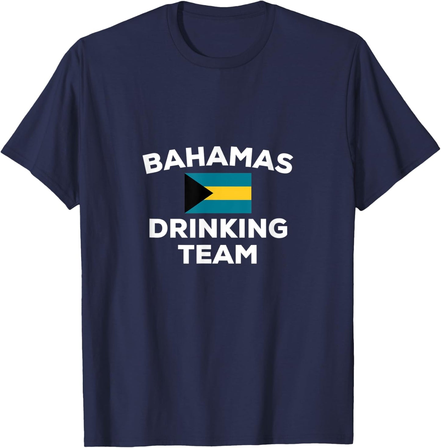 Bahamas Drinking Team Flag Island Beach Funny Beer Party Men Women T-Shirt - T-Shirt | Navy