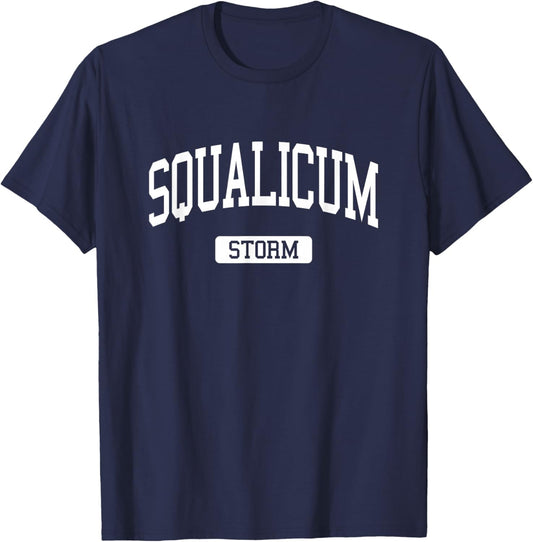 Squalicum High School HS Bellingham WA Varsity Sports T-Shirt - T-Shirt | Navy