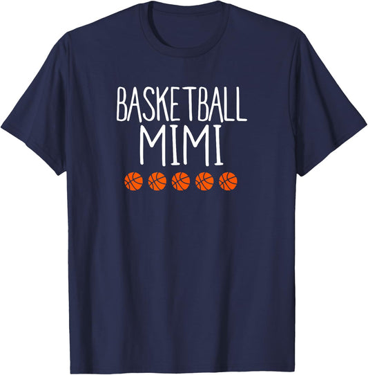 Cute Basketball Mimi Shirt Sports Shirt T-Shirt - T-Shirt | Navy
