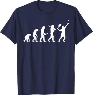 Funny Tennis Shirt - Evolution of a Tennis Star Gift T-Shirt - T-Shirt | Navy