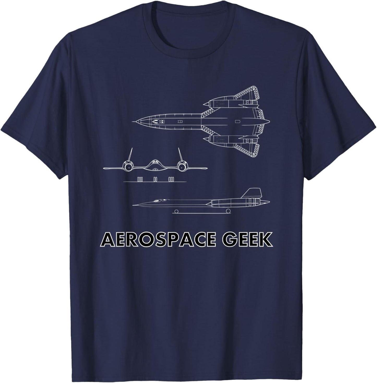 Aerospace Geek Lockheed SR-71A Gift T-Shirt - T-Shirt | Navy