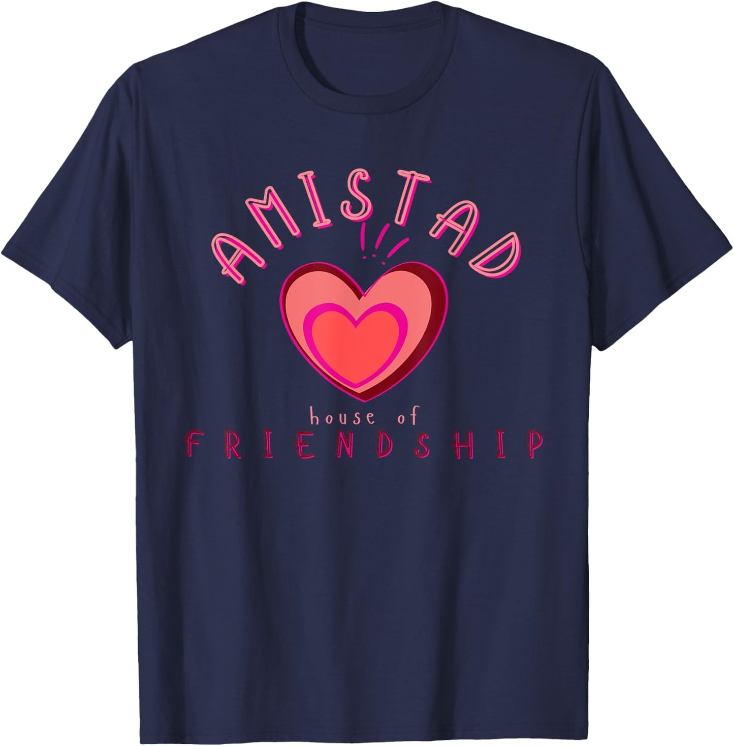 AMISTAD BIG HEART, House of Friendship, RCA Friendly Sprit T-Shirt - T-Shirt | Navy