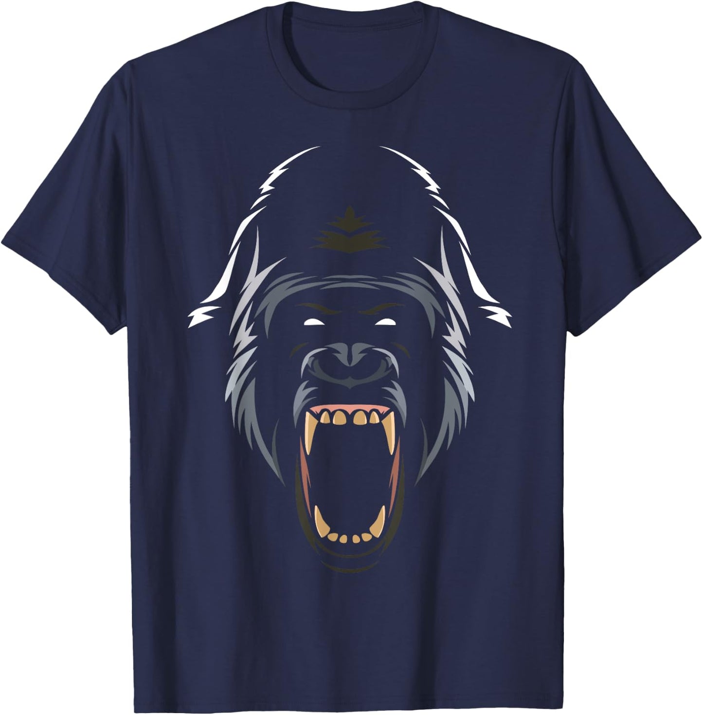 Tribal Gorilla Attack in the Jungle T-Shirt - T-Shirt | Navy