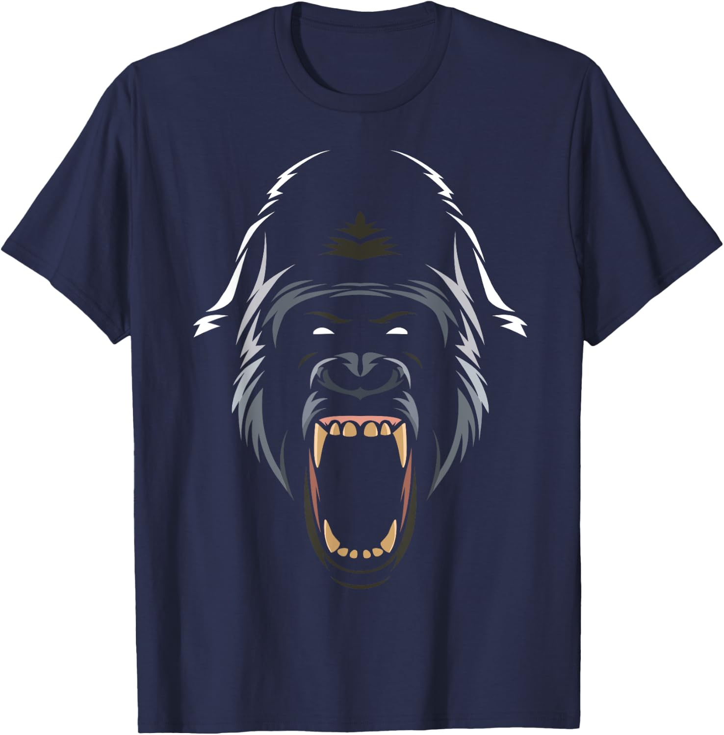 Tribal Gorilla Attack in the Jungle T-Shirt - T-Shirt | Navy