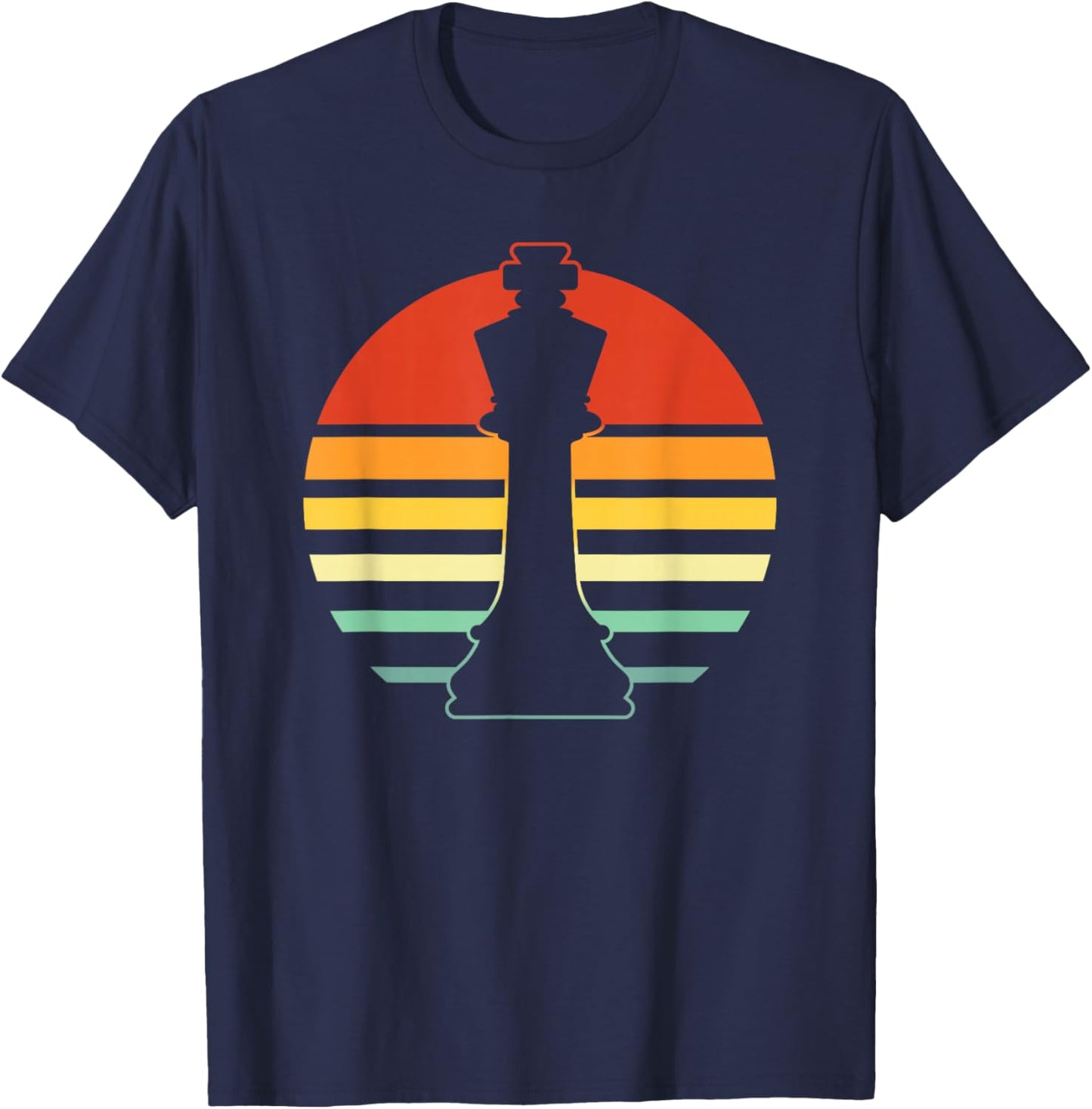 Retro Chess King T-Shirt - T-Shirt | Navy
