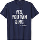 Funny Karaoke Yes You Can Sing Vodka Drinking Party Gag Gift T-Shirt - T-Shirt | Navy