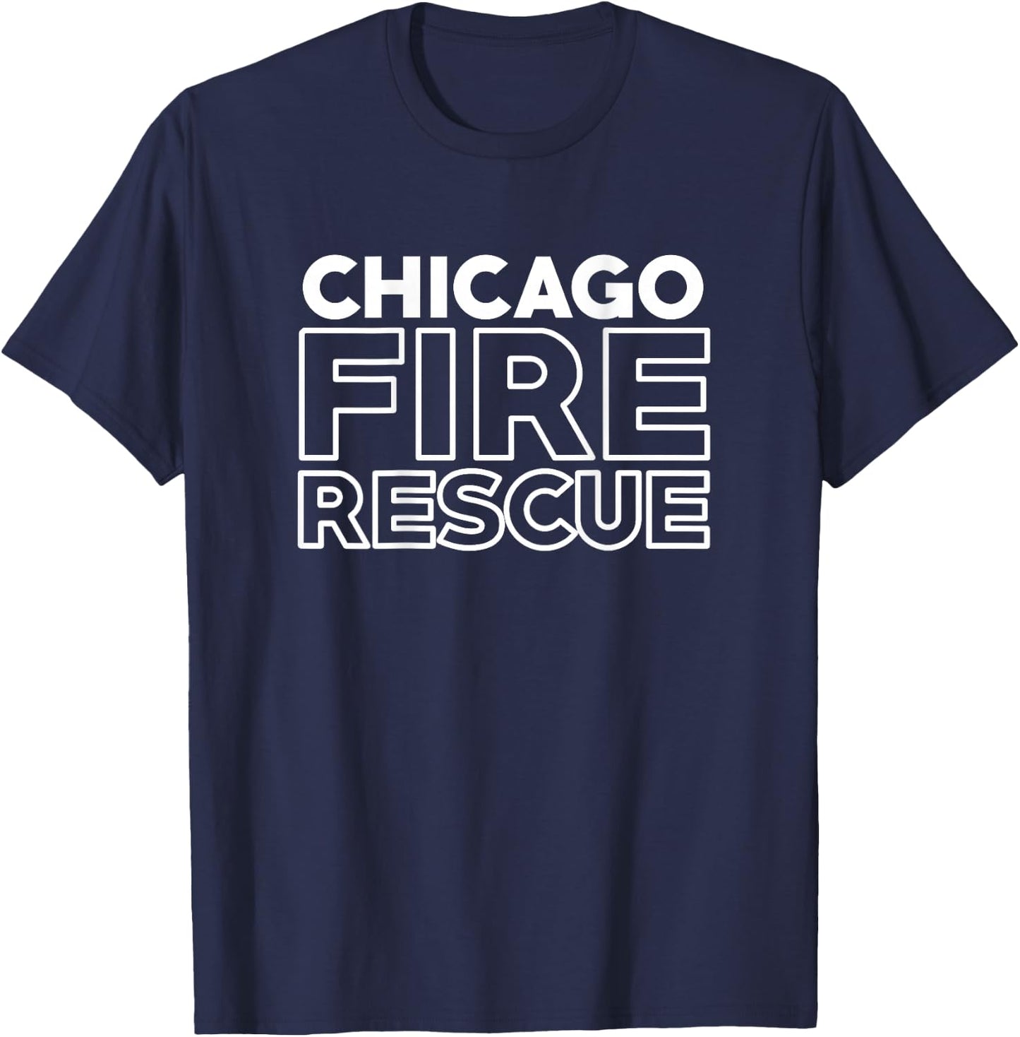 Chicago Illinois Fire Rescue Department Firefighters Firemen T-Shirt - T-Shirt | Navy