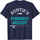 Aunties Fishing Buddy Shirt Cute Kids Gift T-Shirt - T-Shirt | Navy