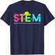 STEM Science Technology Engineering Math Teacher Gift T-Shirt - T-Shirt | Navy