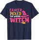 Cancer Picked the Wrong Witch Breast Cancer Awareness T-Shirt - T-Shirt | Navy