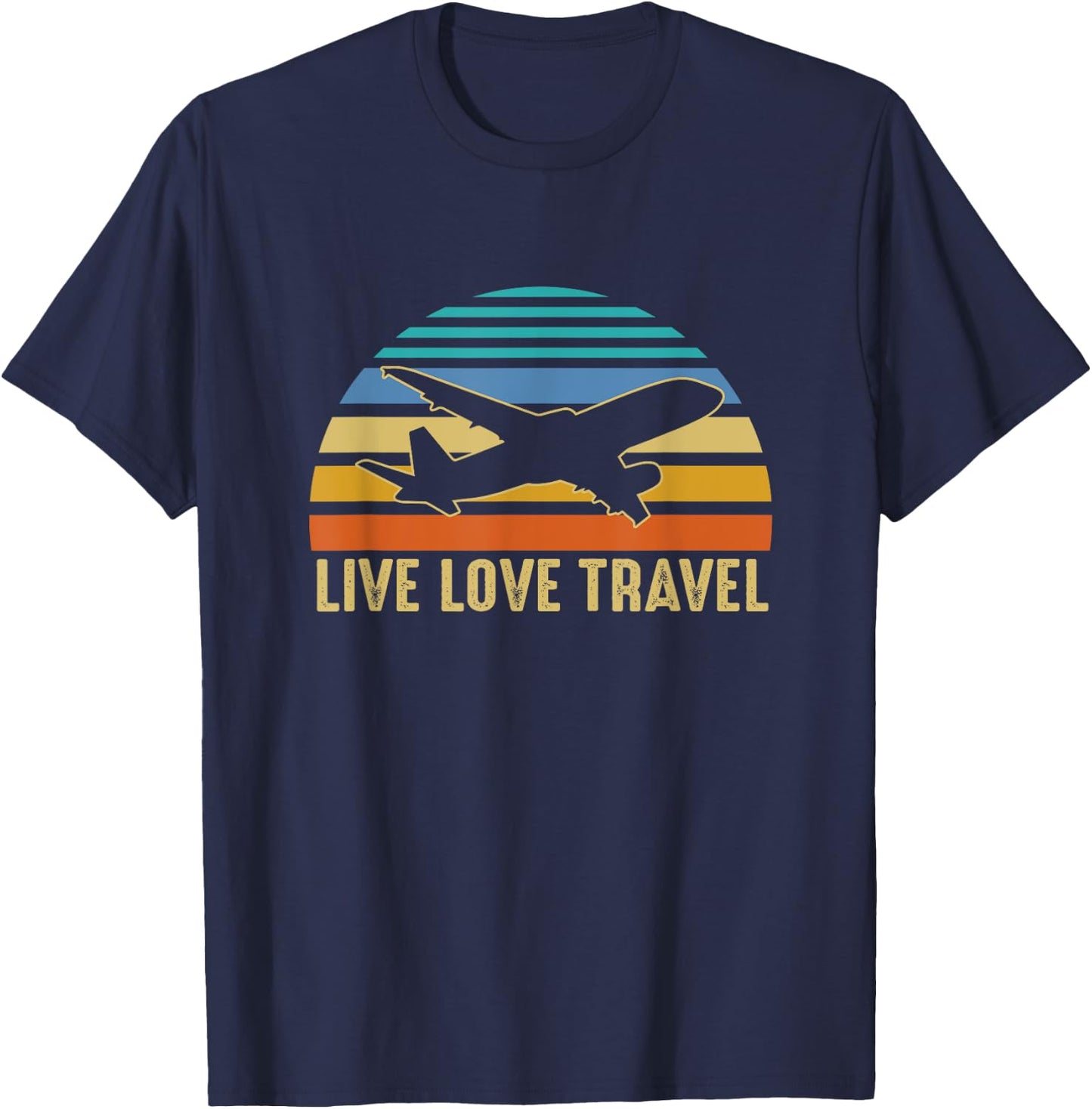 International Travelers World Travel Live Love Travel T-Shirt - T-Shirt | Navy