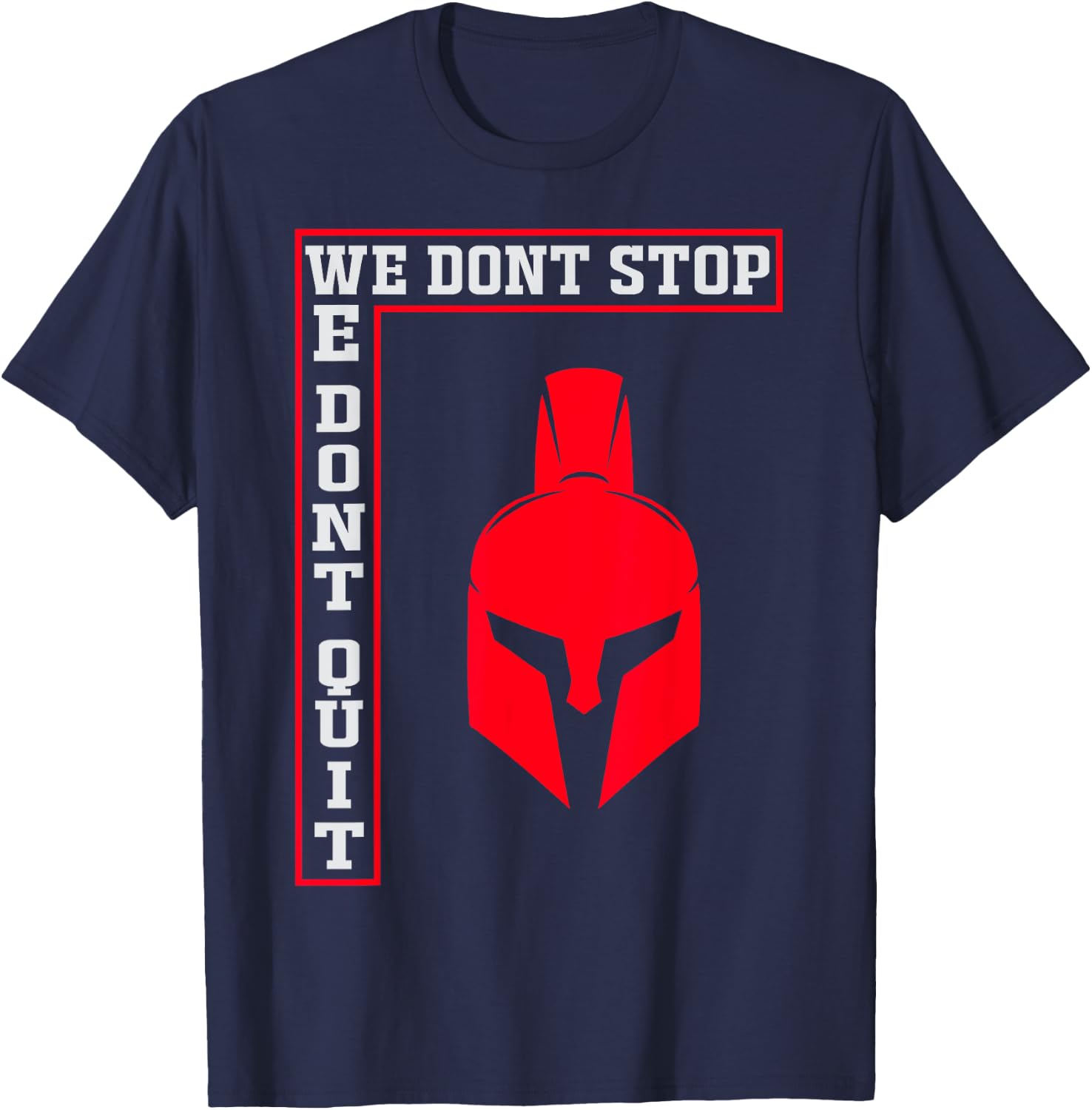 Spartan T Shirt, Motivational T Shirt, Workout T-Shirt - T-Shirt | Navy