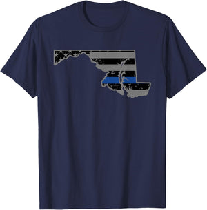 Maryland State Police Maryland State Trooper Baltimore Shirt T-Shirt - T-Shirt | Navy