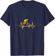 Mountain Bike Heartbeat Cool Quote For Bike fans T-Shirt - T-Shirt | Navy