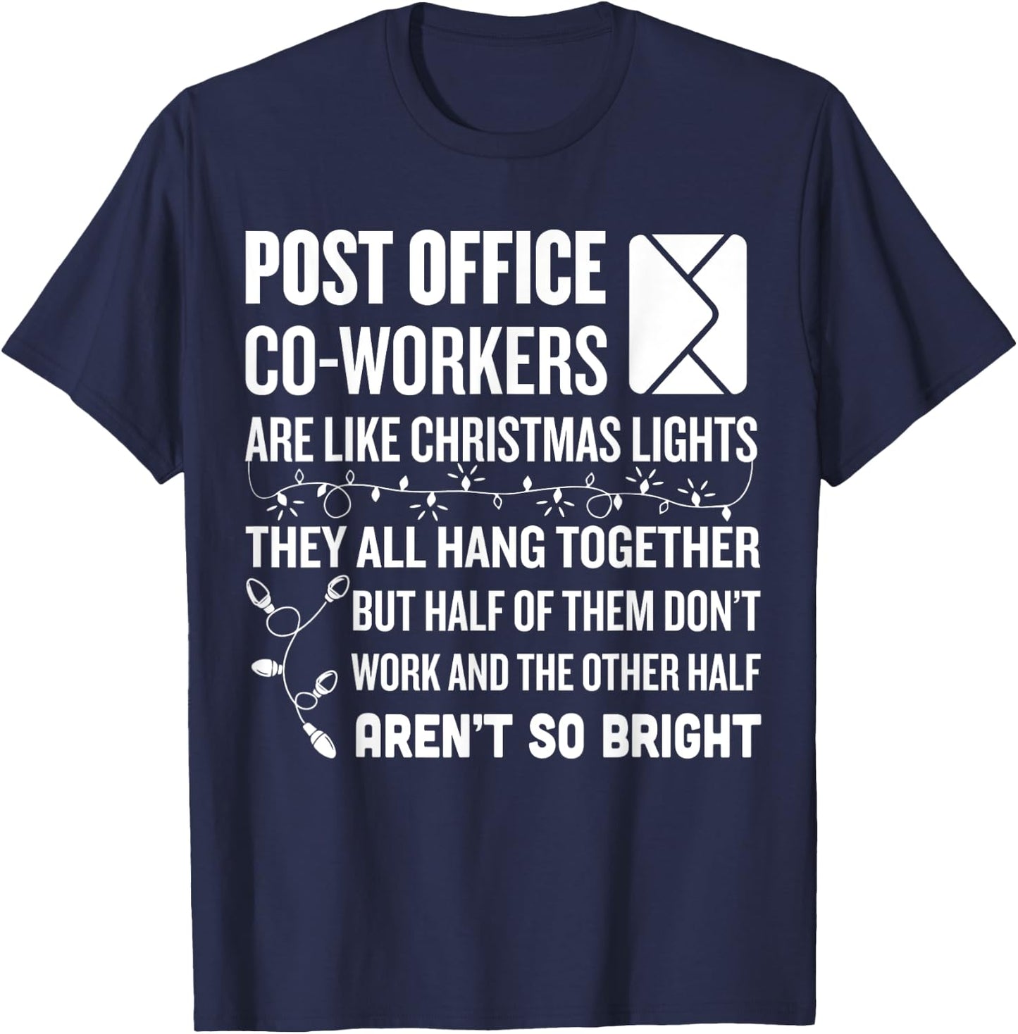 Funny Holiday Postal Worker Christmas Design T-Shirt - T-Shirt | Navy