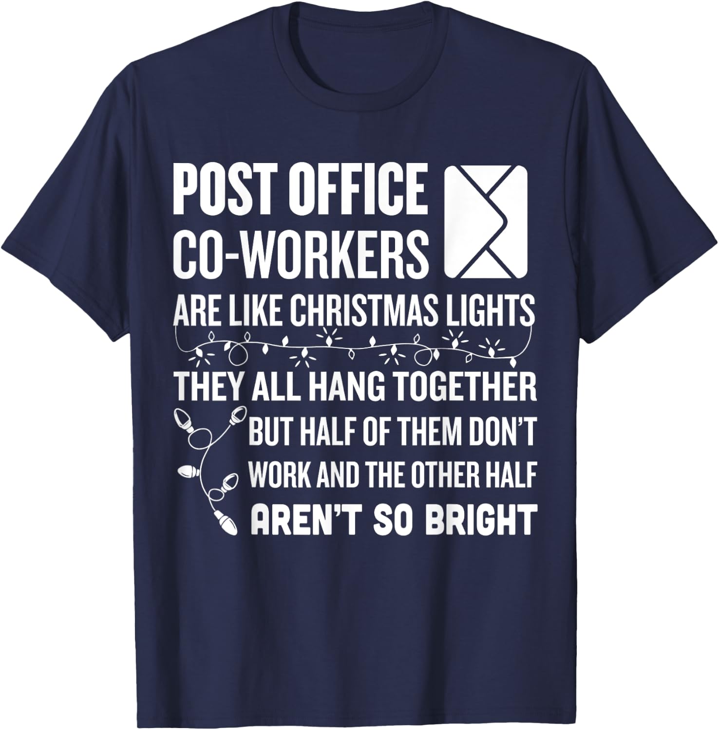 Funny Holiday Postal Worker Christmas Design T-Shirt - T-Shirt | Navy
