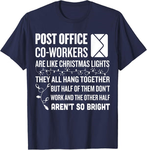 Funny Holiday Postal Worker Christmas Design T-Shirt - T-Shirt | Navy