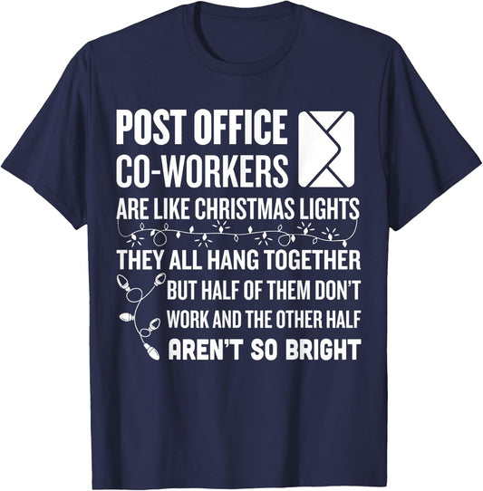 Funny Holiday Postal Worker Christmas Design T-Shirt - T-Shirt | Navy