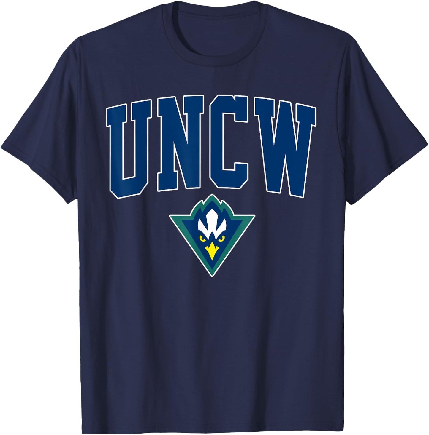 UNCW Arch Vintage Retro College Sports Design Men Women T-Shirt - T-Shirt | Navy