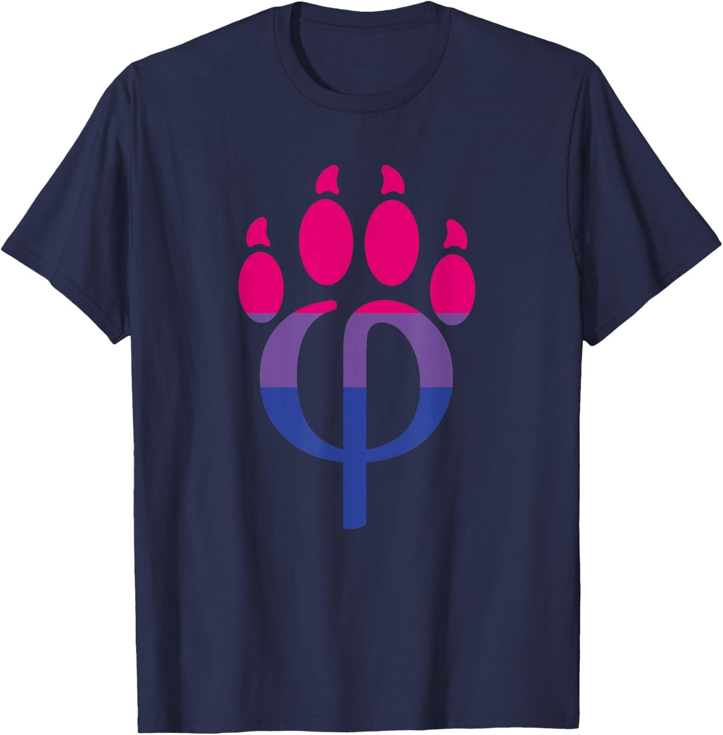 Bisexual Furry Pride Phipaw Bi T-Shirt - T-Shirt | Navy
