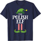 Polish Elf Matching Family Group Christmas Party Pyjamas T-Shirt - T-Shirt | Navy